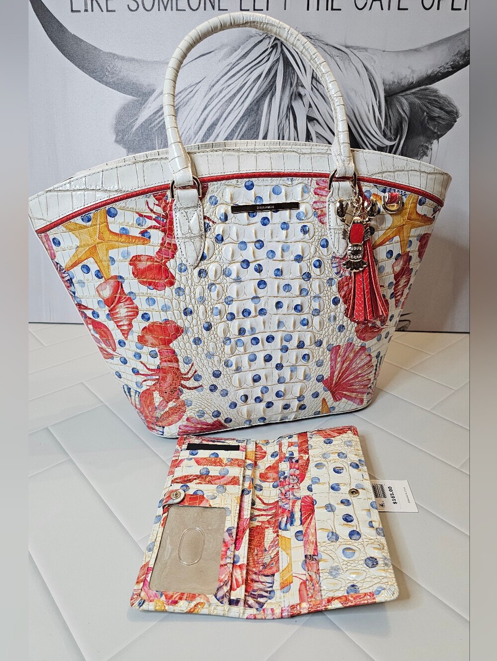 🦞 NWT Brahmin Jeanne Multi Chattaway Tote & Lobster Roll Ady Wallet Set 🦞 - Picture 6 of 10